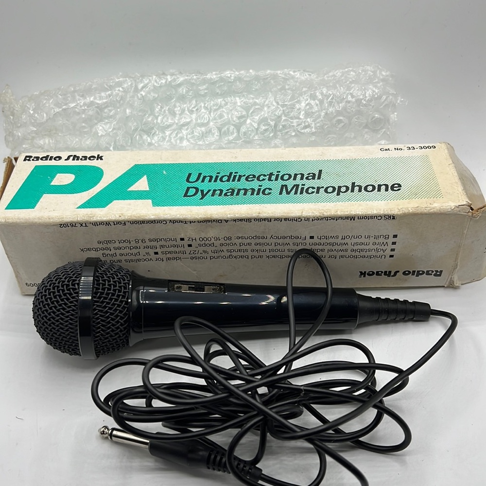 Radio Shack Unidirectional Dynamic Microphone